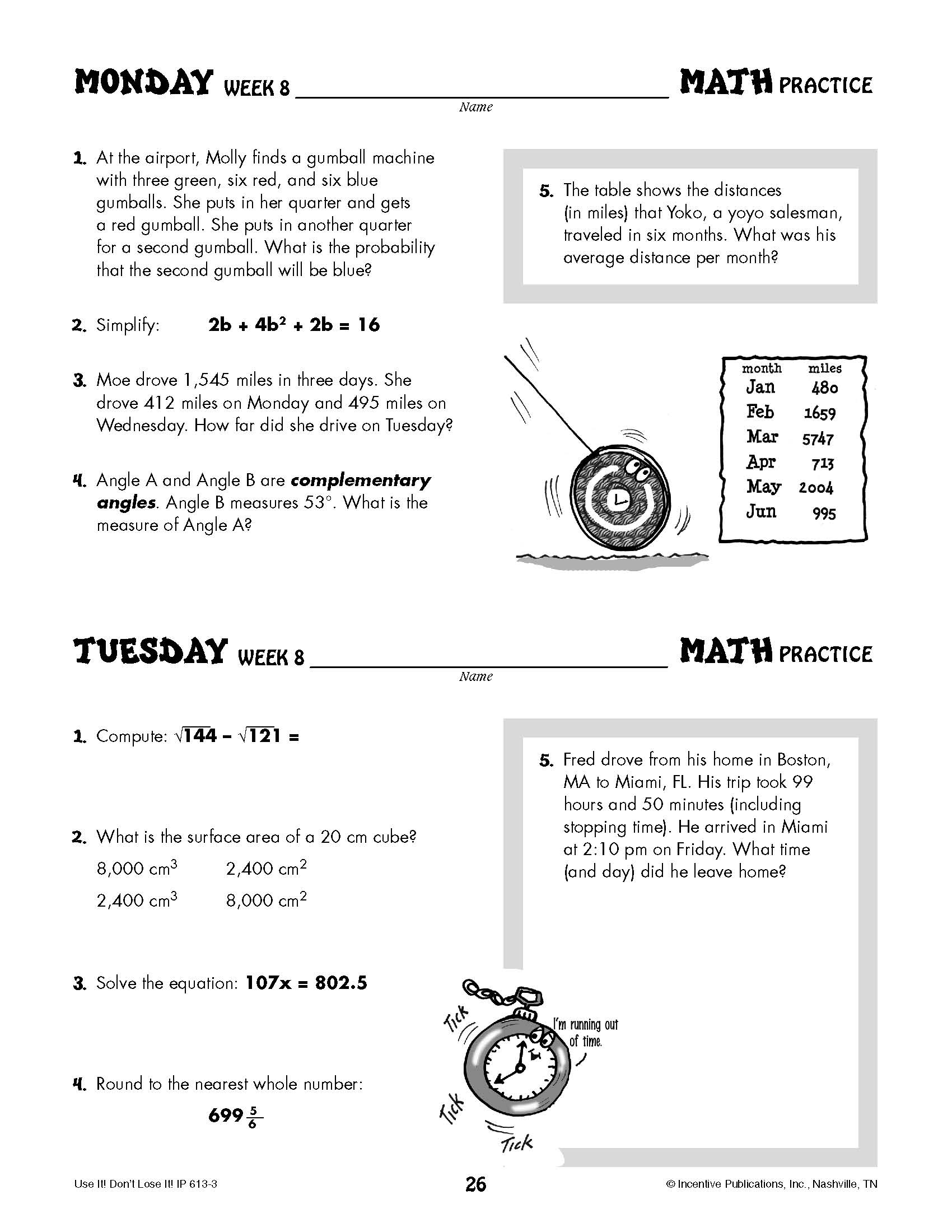 daily math practice 3rd grade